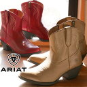 アリアット ARIAT レディース ショートブーツ ウィメンズ ダーリン ウエスタンブーツ ブラウン系 10017323 レッド系 10017324 ワイズB 本革 靴 レザーブーツ ショート丈 約5.5cmヒール チャンキーヒール 送料無料 あす楽 evid