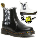 ドクターマーチン サイドゴアブーツ レディース 【返品交換送料無料】ドクターマーチン Dr.Martens チェルシーブーツ レディース サイドゴアブーツ 2976 レオノーレ ブラック 27789001 ホワイト 27794100 ゼブラ柄 ファー アンクルブーツ ショートブーツ カジュアルシューズ あす楽 evid