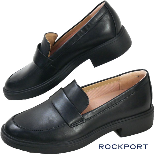 ＼ポイント8倍 5/20限定／ロックポート ROCKPORT ペニーローファー レディース トータルモーション レノックス ローヒール スリッポン コインローファー パンプス CJ0771 ブラック レザー 本革 カジュアル 靴 送料無料 あす楽 evid