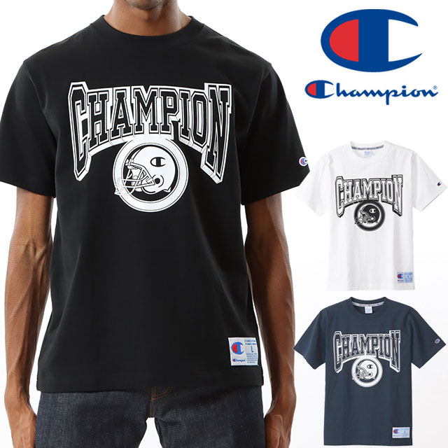 ＼ポイント8倍 10/18限定／チャンピオン Champion メンズ ショートスリーブTシャツ トップス 半袖 ティーシャツ T-SHIRTS 丸首 クルーネック C3-X325 アパレル ウェア コットンUSA 服 送料無料 evid |2