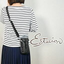 送料無料 エスタシオン Estacion レディース スマホポーチ 本革 ショルダーバッグ スマホポシェット サコッシュ カバン レザー エスニック 斜めがけ ...