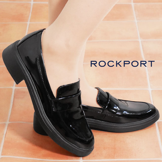 ロックポート ＼5%OFFクーポン有 5/23 20時～／ロックポート ROCKPORT ローファー レディース トータルモーション レノックス ペニー ローヒール スリッポン コインローファー パンプス CJ1935 ブラック カジュアルシューズ 靴 送料無料 あす楽 evid