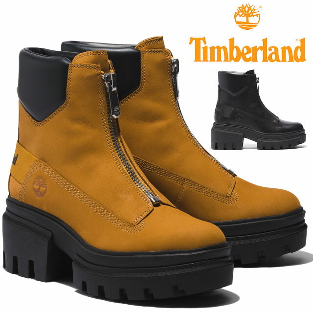 ＼ポイント8倍 5/12迄／ティンバーランド Timberland レディース ブーツ エヴァーリー 6IN フロントジップブーツ 6インチブーツ ショートブーツ レザーブーツ 本革 靴 TB0A5YHM ウィートヌバック TB0A5YJV ブラックフルグレイン 黒 送料無料 あす楽 evid