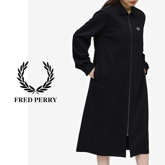 【ポイント8倍】【送料無料】フレッドペリー FRED PERRY レディース ワンピース オーバーシャツドレス 長袖 アウター 上着 カジュアル アパレル ウェア F8702 服 【あす楽】 evidのサムネイル