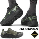 ＼最大 200円OFFクーポン有 4/29迄／サロモン SALOMON サンダークロス ゴアテックス スニーカー メンズ トレイルランニングシューズ アウトドア 防水 防滑 全天候型 472790 ブラック 473834 オリーブ クイックレース ローカット カジュアル 靴 送料無料 あす楽 evid