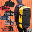 ■商品説明 ザ・ノースフェイス THE NORTH FACE ボストンバッグ ドラムバッグ BCダッフル M 65L ダッフルバッグ ブラック(K) サミットゴールド(SG) TNFレッド(TR) アスファルトグレーヨセミテ(AY) シェイディーブルーカケルダスティーパーウィンクルカケルケイブブルー(SD) フォーングレー(FG) ※こちらは専用梱包材なしの商品のみのお届けとなります。 1986年、「ギア類を運ぶ」という明確な目的で誕生したベースキャンプダッフル（BC Duffel）。 数多くのエクスペディションを支えてきたロングセラーモデルです。 65L容量のMサイズ中型ダッフルバッグは、 ショルダーハーネスをより背負いやすく、そして荷物収納の利便性を追求。 メイン素材は、環境に配慮した1000デニールのリサイクルポリエステルに、 TPEファブリックラミネートを施した高強度の生地を採用。 濡れや汚れに強いTPEファブリックラミネート素材は、 重量のある登攀ギアや不揃いな荷物なども気兼ねなく収納できる高い耐摩耗性が特長です。 多くの遠征隊に愛用される優れた防水性と耐久性、 さらに装備の出し入れが容易にできるD字型開口部のシンプルな1気室構造。 内部には仕分けに便利なサイドのセカンドポケットと内部のメッシュポケットを配備。 荷揚げや運搬に便利なグラブハンドルとキャリー用ハンドル付き。 単体使用可能な収納用メッシュバッグが付属しています。 【Function】 ・背負うことのできるショルダーハーネス・D字型で大きく開くジッパーオープニング ・強度の強いバータックとステッチ・両サイドに荷揚げ用ハンドル ・4 本のコンプレッションストラップ ・サイドデイジーチェーン ・フラップ裏にメッシュポケット ・ID ウィンドウ ・収納用メッシュバッグ付属 ・サイドにジッパーつきセカンドコンパートメントと本体内部にメッシュポケット ・本体に2 本のキャリー用ハンドル 容量：65L 寸法：H64.5×W35.5cm Weight：約1,740g 【検索用キーワード】 ギフト GIFT 贈り物 プレゼント PRESENT 誕生日バースデー birthday ホワイトデー バレンタイン シンプル クリスマス 父の日 母の日 子供の日 キャンプ フェス アウトドア 山登り トラベル 旅行 出張 遠征 合宿 部活 帰省 修学旅行 宿泊学習 林間学校 校外学習 遠足 クラブ ベースキャンプシリーズ BLACK 黒 Yellow 黄色 イエロー ■素材 1000DTPEファブリックラミネート（リサイクルポリエステル100％） 840Dリサイクルナイロン ■商品カテゴリ THE NORTH FACE ザ ノースフェイス バッグ はこちら メンズ バッグ・財布 はこちら その他アイテム バッグ・財布 はこちら メーカー希望小売価格はメーカーサイトに基づいて掲載していますザ・ノースフェイス THE NORTH FACE 1986年、「ギア類を運ぶ」という明確な目的で誕生したベースキャンプダッフル。数多くのエクスペディションを支えてきたロングセラーモデルです。65L容量のMサイズ中型ダッフルバッグは、ショルダーハーネスをより背負いやすく、そして荷物収納の利便性を追求。メイン素材は、環境に配慮した1000デニールのリサイクルポリエステルに、TPEファブリックラミネートを施した高強度の生地を採用。濡れや汚れに強いTPEファブリックラミネート素材は、重量のある登攀ギアや不揃いな荷物なども気兼ねなく収納できる高い耐摩耗性が特長です。多くの遠征隊に愛用される優れた防水性と耐久性、さらに装備の出し入れが容易にできるD字型開口部のシンプルな1気室構造。内部には仕分けに便利なサイドのセカンドポケットと内部のメッシュポケットを配備。荷揚げや運搬に便利なグラブハンドルとキャリー用ハンドル付き。 単体使用可能な収納用メッシュバッグが付属しています。 ■商品カテゴリ THE NORTH FACE ザ ノースフェイス バッグ はこちら メンズ バッグ・財布 はこちら その他アイテム バッグ・財布 はこちら