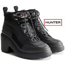 ハンター HUNTER レディース ブーツ WFP1106LNR アンクル NYL ヒールブーツ 防水 ハイヒール ショートブーツ ショート丈 レースアップブー...