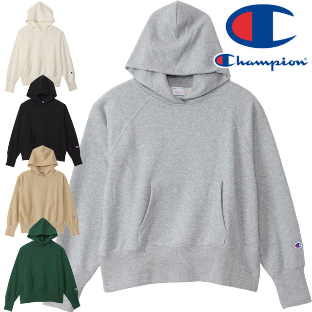 チャンピオン パーカー レディース ＼最大1000円クーポン有 6/2迄／チャンピオン Champion パーカー レディース ウィメンズ フーデッドスウェットシャツ CW-Y104 プルオーバー スエット トップス フーディ フード付き アパレル 長袖 服 シンプル 白 灰 黒 緑 ベージュ 送料無料 あす楽 evid