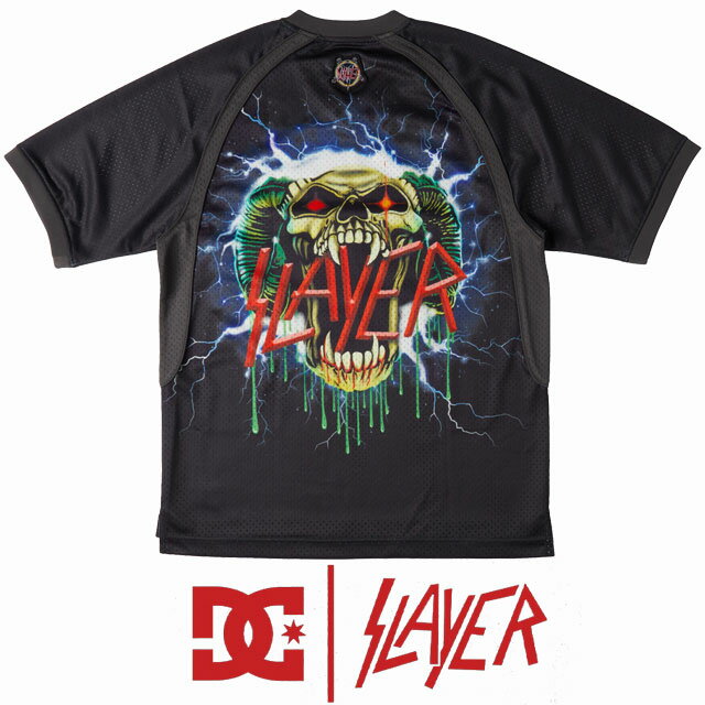 \ポイント7倍 12/1迄/ディーシーシューズ DC SHOES メンズ レディース Tシャツ スレイヤー フットボール ジャージー SLAYER コラボ トッ...