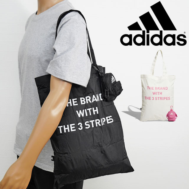 ＼最大5 クーポン有 5/16 1:59迄／アディダス adidas エコバッグ メンズ パッカブルバッグ ミニチュア リュック 鞄 トートバッグ ポケッタブル収納 ワンサイズ 黒 ピンク BUZ87 送料無料 evid