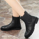 ロックポート ＼5％クーポン有 4/15迄／ロックポート ショートブーツ ROCKPORT サイドゴアブーツ レディース ケイシー チェルシー CJ2647 レザー 本革 カジュアル 靴 ブラック 黒 送料無料 あす楽 evid