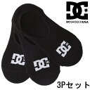 ディーシーシューズ 靴下 メンズ 3足組み カバーソックス DCシューズ ロゴ 短い アンクルソックス シンプル ワンポイント 紳士 スニーカーソックス くつ下 短め カジュアル 3足パック 黒 DSO234028 evid |2 メール便送料無料(4)