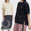 フレッドペリー Tシャツ レディース シアーパネル T-Shirt トップス 半袖 フィッシュテール アパレル ウェア G7140 ブラック 黒 オートミール ...
