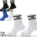 ザ・ノース・フェイス 靴下 キッズ フリーラン2Pクルー ジュニア 2足セット クルーソックス ランニング 吸汗 速乾 子供用 2足組 抗菌 防臭 NNJ823...