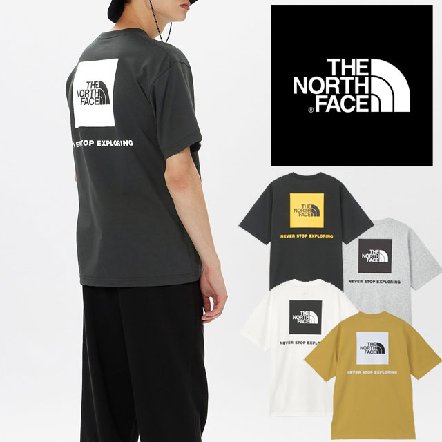 ＼最大1000円クーポン有 6/2迄／ザ・ノースフェイス Tシャツ メンズ NT32447 ショートスリーブバックスクエアーロゴティー トップス カットソー ウェア アウトドア キャンプ シンプル プリント 白 灰色 黄色 黒 メール便送料無料 evid