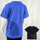 ザ・ノース・フェイス Tシャツ キッズ ジュニア NTJ32471 ショートスリーブエンジニアードビッグロゴクルー トップス 半袖 丸首 男児 女児 子供の日 通園 通学 お出かけ アウトドア キャンプ プレゼント アパレル ウエア 黒 青 メール便送料無料 evid