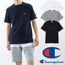 \ポイント10倍 7/11 1:59まで/チャンピオン Tシャツ メンズ C3-Z342 ティーシャツ 半袖 トップス ワッフル シンプル クルーネック 丸首 ...