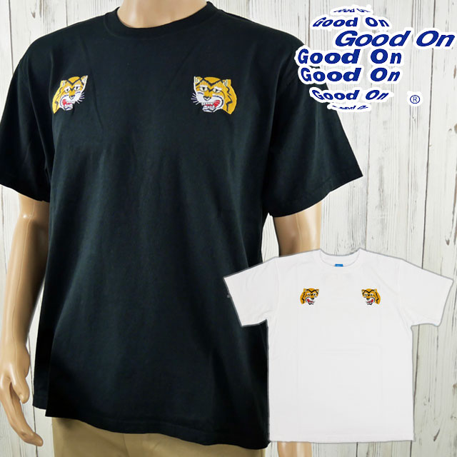 \ポイント7倍 12/1迄/グッドオン Tシャツ メンズ GOST2315 虎福 S/S ティーシャツ 丸首 トップス レディース クルーネック 半袖 刺繍 ア...