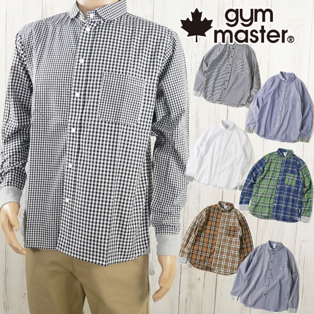 \ポイント7倍 12/1迄/ジムマスター 2WAYシャツ メンズ G233732 2WAYショールカラー長袖シャツ カジュアルシャツ 前開き 襟付き ノーカラー...