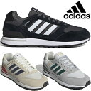アディダス ラン 80S M スニーカー メンズ ランニングシューズ 黒 紐 靴 白 ローカット ブラック ID1260 ホワイト ID1263 グレー ID1...