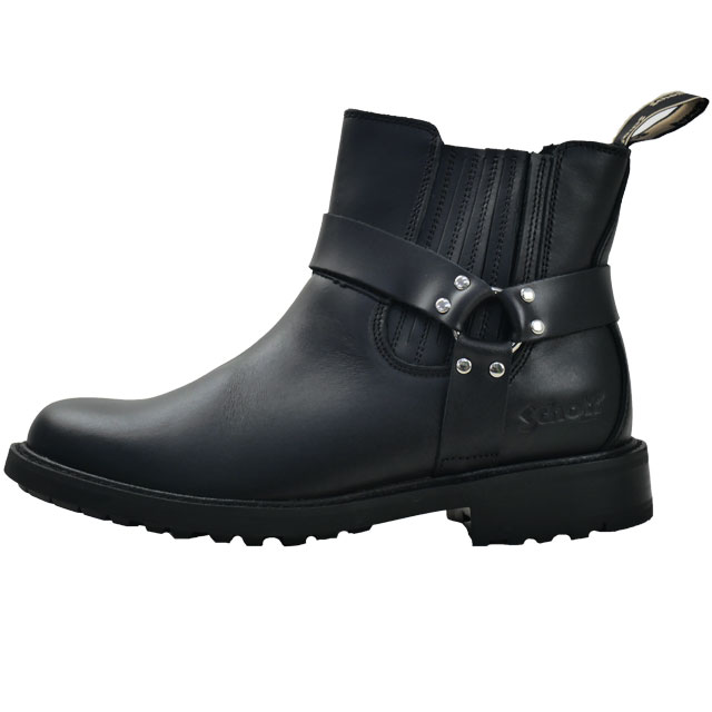 ＼ポイント8倍 8/8迄／ショット ショートブーツ リングブーツ メンズ ショート丈 日本製 レザーブーツ メイドインジャパン 本革 S24102 ブラック 黒 靴 送料無料 evid