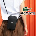 \5%クーポン有 7/15限定/ラコステ ショルダーポーチ レディース NF1471 ワンポイント ワニ ロゴ スマホポーチ ショルダーバッグ コンパクト ブラ...