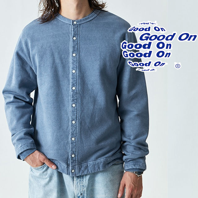 \ポイント7倍 12/1迄/グッドオン クルースウェットカーディガン メンズ GOBW1711 レディース トレーナー トップス ユニセックス スナップボタン ...