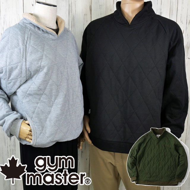 楽天ワールド靴店＼クーポン有 6/13〜／ジムマスター キルティングワッフルショールカラー メンズ G421773 トップス ユニセックス 長袖 レディース ボア キルト ワッフル生地 プルオーバー アウター 防寒 中綿 アパレル ウェア 服 グレー 黒 オリーブ 送料無料 最強翌日配送 evid