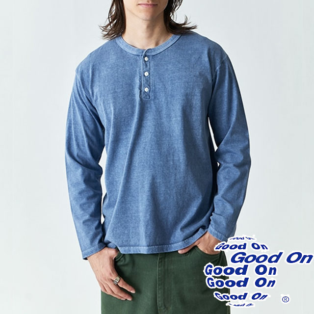 \ポイント7倍 12/1迄/グッドオン トップス メンズ GOLT1601P ロングスリーブヘンリーTシャツ レディース ロンT 長袖 アパレル トップス ウェ...