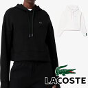 \5%クーポン有 6/22 20時〜/ラコステ トップス ワイド&クロップドフードスウェット レディース フーディー 長袖 プルオーバー ワンポイント SF02...