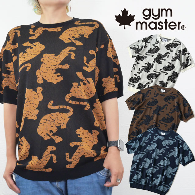 \ポイント7倍 12/1迄/ジムマスター サマーニット ジャーガードニットトラ柄Tee メンズ 半袖 トップス アパレル レディース クルーネック サマーセータ...