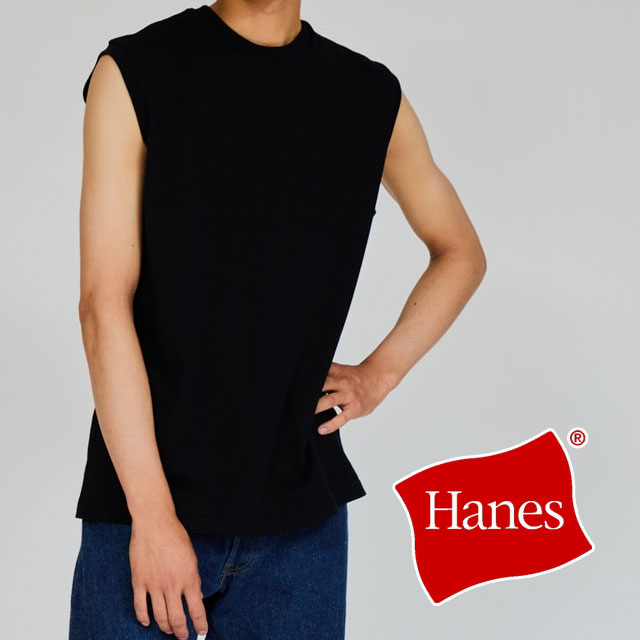 \ポイント7倍 12/1迄/ヘインズ スリーブレスTシャツ メンズ HM3-B202 T-SHIRTS KURO レディース ノースリーブシャツ クルーネック ...
