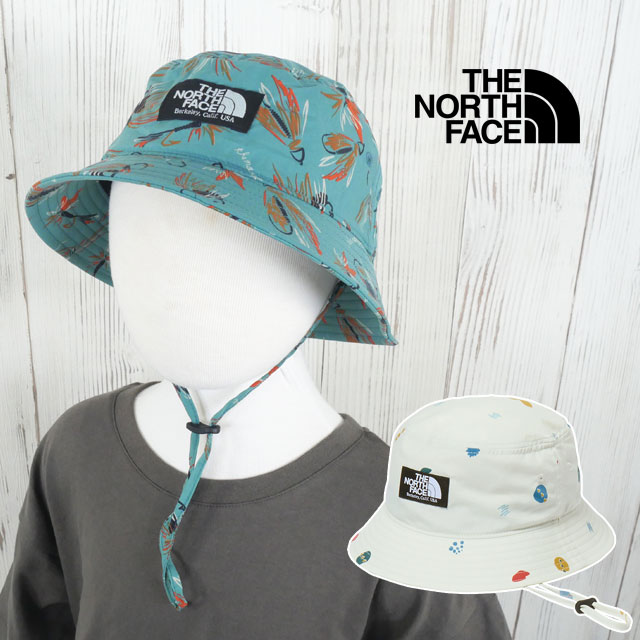 楽天ワールド靴店＼ポイント7倍 6/20限定／ザ・ノース・フェイス 帽子 キッズ ジュニア NNJ02525 ノベルティキャンプサイドハット カジュアル シンプル 子供用 はっ水 UVケア 紫外線対策 あご紐 日除け アウトドア キャンプ 遠足 公園 女児 男児 最強翌日配送 送料無料 evid