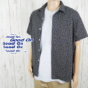 グッドオン レオパードショートスリーブオープンTシャツ メンズ GOST2409 半袖シャツ トップス ヒョウ柄 カジュアル 総柄 Tシャツ生地 前開き 綿10...