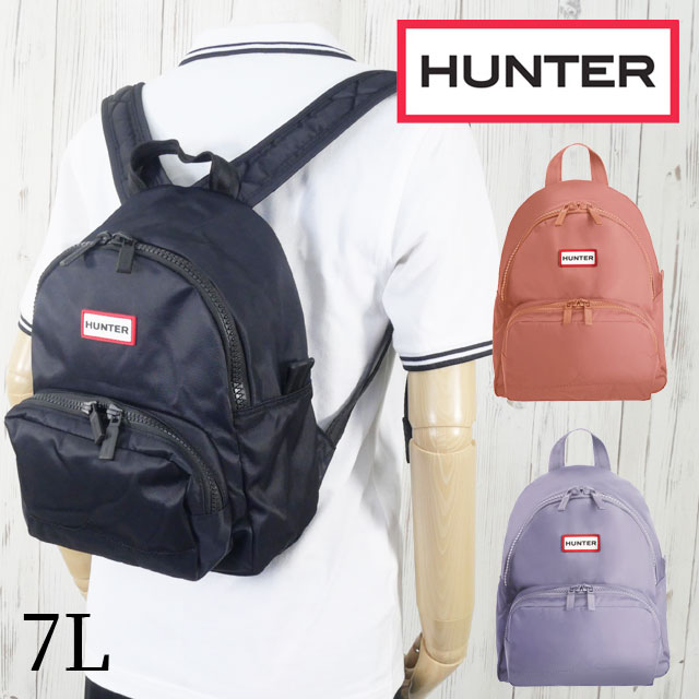 ＼最大1000円クーポン有 11/24迄／ハンター リュックサック デイバッグ レディース UBB5510KBM ナイロン クラシック ミニ バックパック 鞄 リュック バッグ カバン お出かけ デイリーユース タウンユース ロゴ 耐水 黒 紫 ピンク 最強翌日配送 送料無料 evid