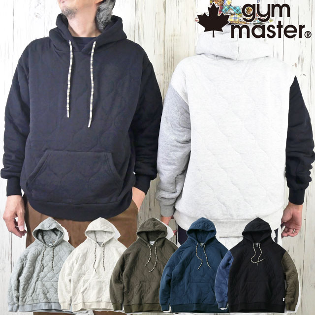 ＼5時間限定!最大10%クーポン有／ジムマスター|gym master フーディー メンズ G633703 ウェーブキルトプルパーカー プルオーバー ウェア カンガルーポケット アウター トップス ウェア上着 長袖 フード 中綿 防寒 キルティング アパレル 最強翌日配送 送料無料 evid