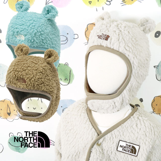 ザ・ノース・フェイス 帽子 キッズ ベビー NNB42403 カドルフリースイヤーキャップ フリース帽 ボア 防寒 フリーサイズ 子供用 カジュアル アウトドア プレゼント ギフト 赤ちゃん ベイビー 出産祝い 水色 灰色 ベージュ 最強配送 メール便送料無料 evid