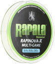 Rapala(ラパラ) PEライン ラピノヴァX マルチゲーム 200m 0.4号 8.8lb 4本編み ライムグリーン RLX200M04LG