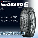 【タイヤ交換可能】【送料無料】【2023年製】18インチタイヤ YOKOHAMA iceGUARD6 ig60 245/45R18-100Q 【1本】たいや 2454518 ヨコハマタイヤ アイスガード スノータイヤ 冬用タイヤ snowtire studless tire スキー スノーボード アイスバーン 雪道 雪国 横浜タイヤ