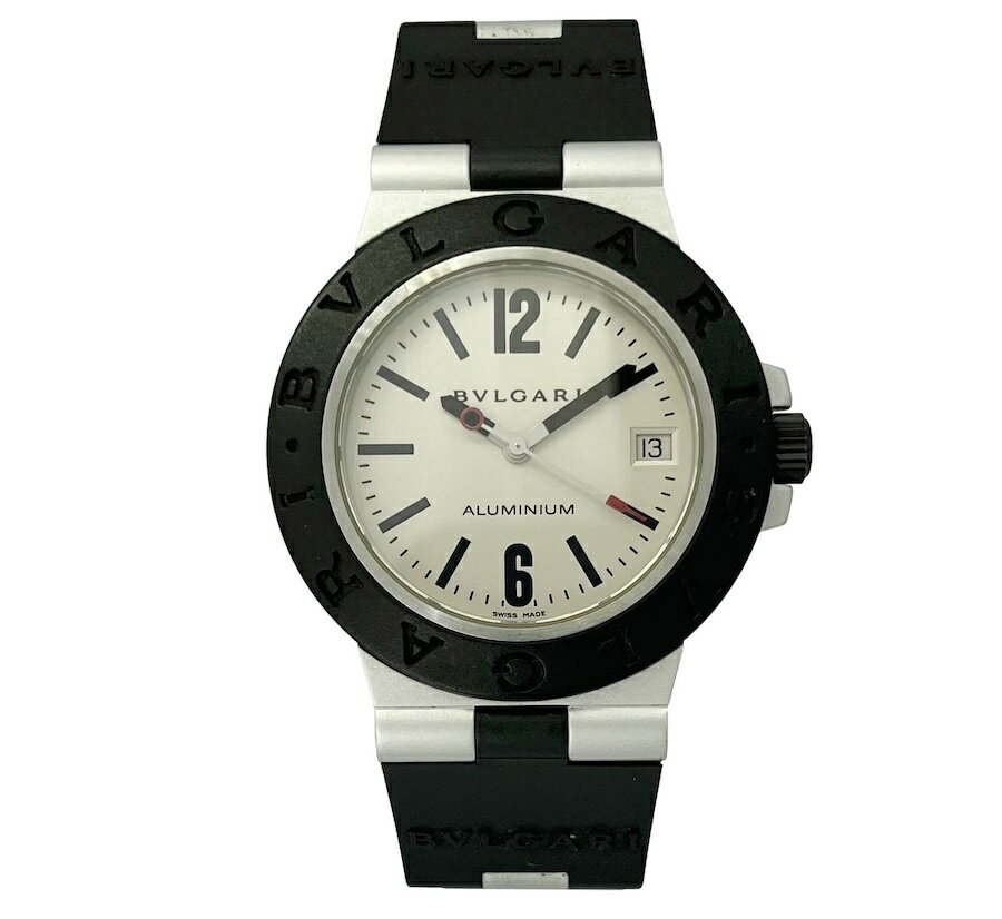 新作品質保証 BVLGARI ブルガリ アルミニウム AL38TA 中古 メンズ腕時計 自動巻き シルバー文字盤 AL × ラバー：World Watch FOREST 腕時計専門店 特価在庫