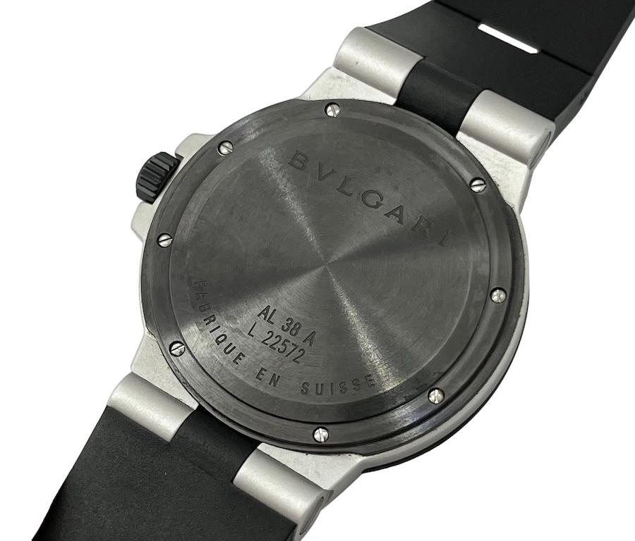 新作品質保証 BVLGARI ブルガリ アルミニウム AL38TA 中古 メンズ腕時計 自動巻き シルバー文字盤 AL × ラバー:World Watch FOREST 腕時計専門店 特価在庫