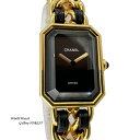 シャネル CHANEL プルミエール L H0001 中古 レディース腕時計 クオーツ Gold Plate × レザー Aランク