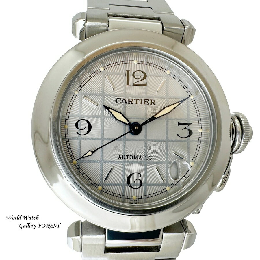 パシャ カルティエ Cartier パシャC W31023M7 腕時計 自動巻き メンズ レディース シルバー文字盤 外装仕上げ Aランク