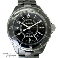 シャネルCHANELJ12H0685セラミック中古メンズ腕時計自動巻き黒文字盤Aランク