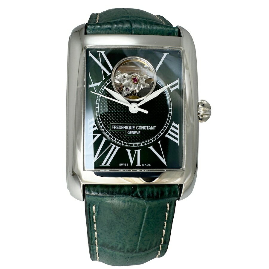 フレデリックコンスタント クラシック カレ ハートビート 中古 メンズ腕時計 自動巻き グリーン文字盤 FC-303/310/315X4C34/6