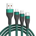 【楽天1位獲得】【結束バンド付】充電ケーブル 3in1 急速 三又充電コード USBタイプC ライトニング対応 スマホ用 6A 100W iPhone Switch iPad Android タブレット対応 TypeC iPhone16 携帯充電 USBケーブル 送料無料 ブラック グリーン オレンジ