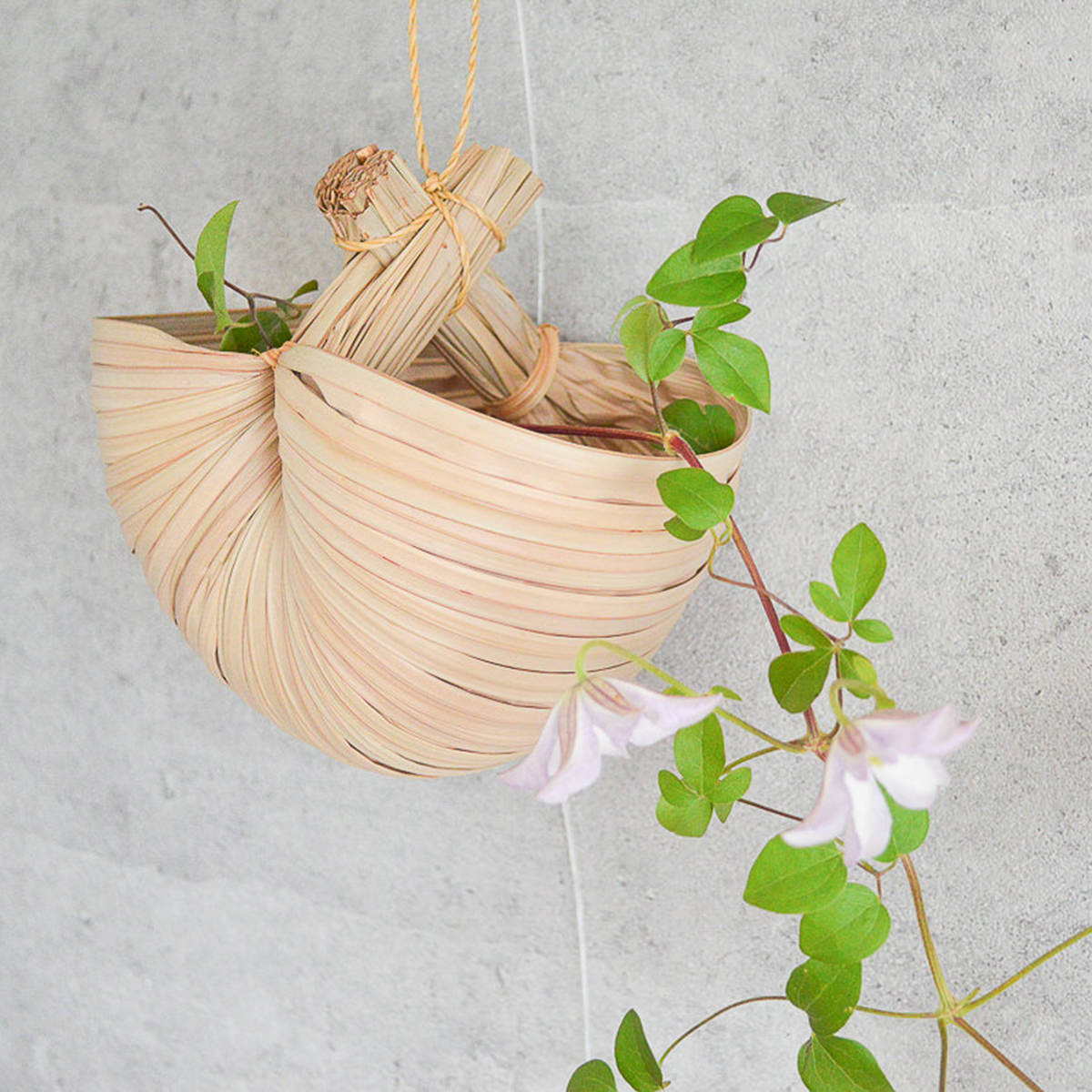 すくい S/Lサイズ ニッパヤシ 吊り下げ収納 ハンギング インテリア 手仕事 タイ製