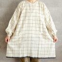 インド カディ Coverall Apron Tattersall