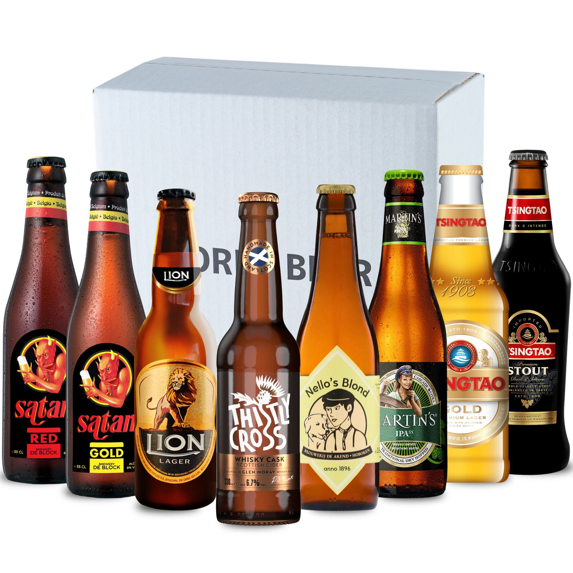 世界のお酒飲み比べBOX (ビール＆シードル限定8本セット)クラフトビール 海外ビール 飲み比べ 詰め合わせ 母の日 父の日 敬老の日 誕生日 贈り物 お中元 お歳暮 プレゼント ギフト セット 正規輸入品
