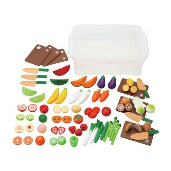 磁石でくっつくおままごと 野菜と果物6名セット おもちゃ ままごと 3-5歳